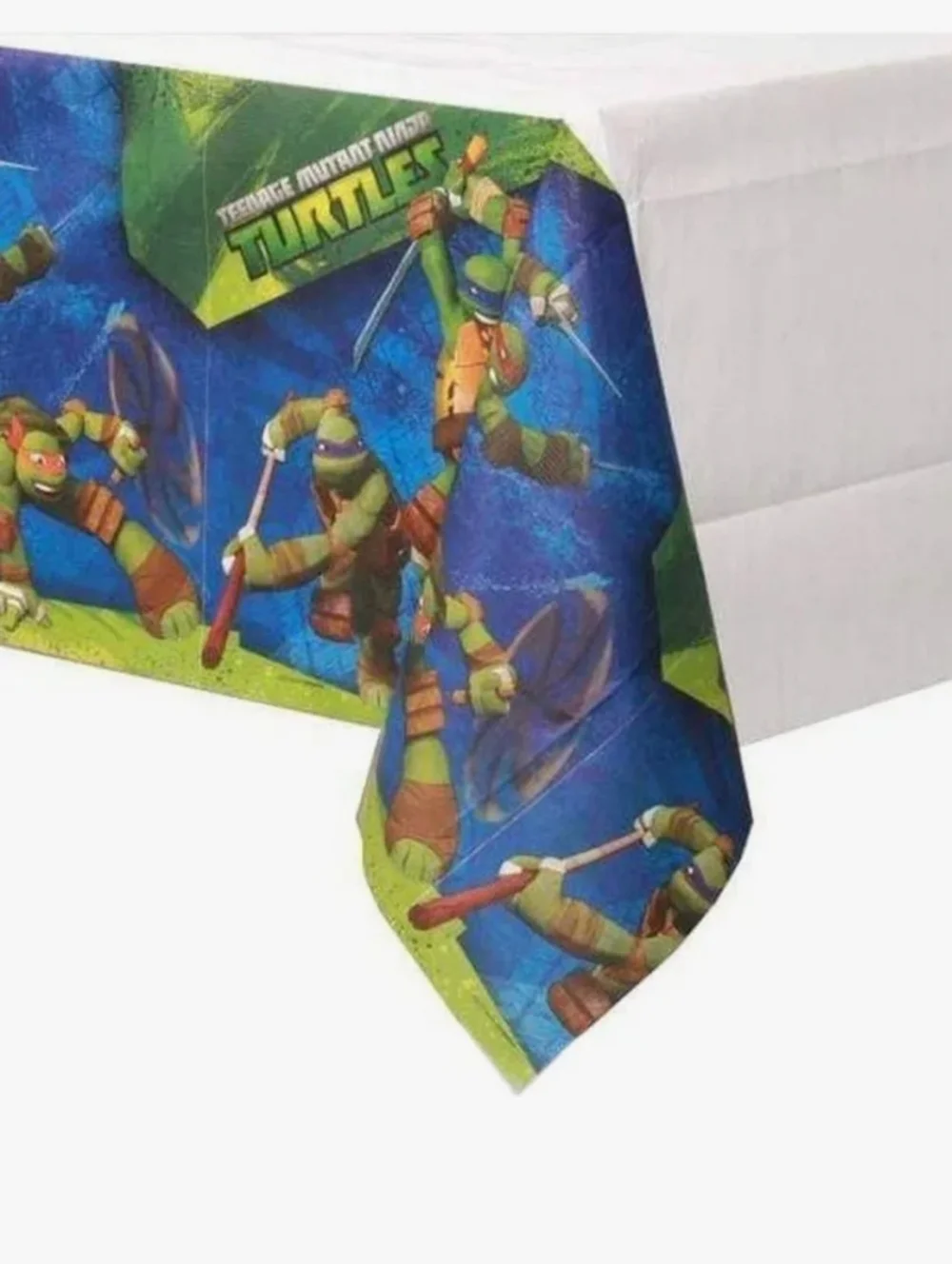 Teenage Mutant Ninja Turtle Party TMNT Tablecloth & Crayons 2012 2015 NWT